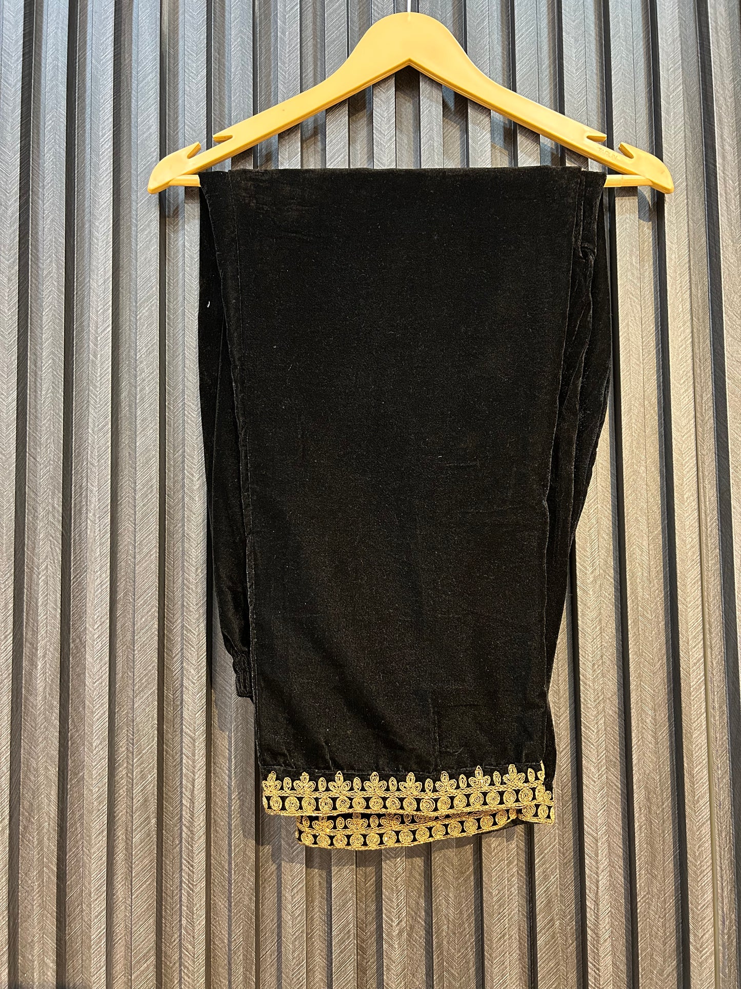 Black Velvet Embroidered Co-ord Set