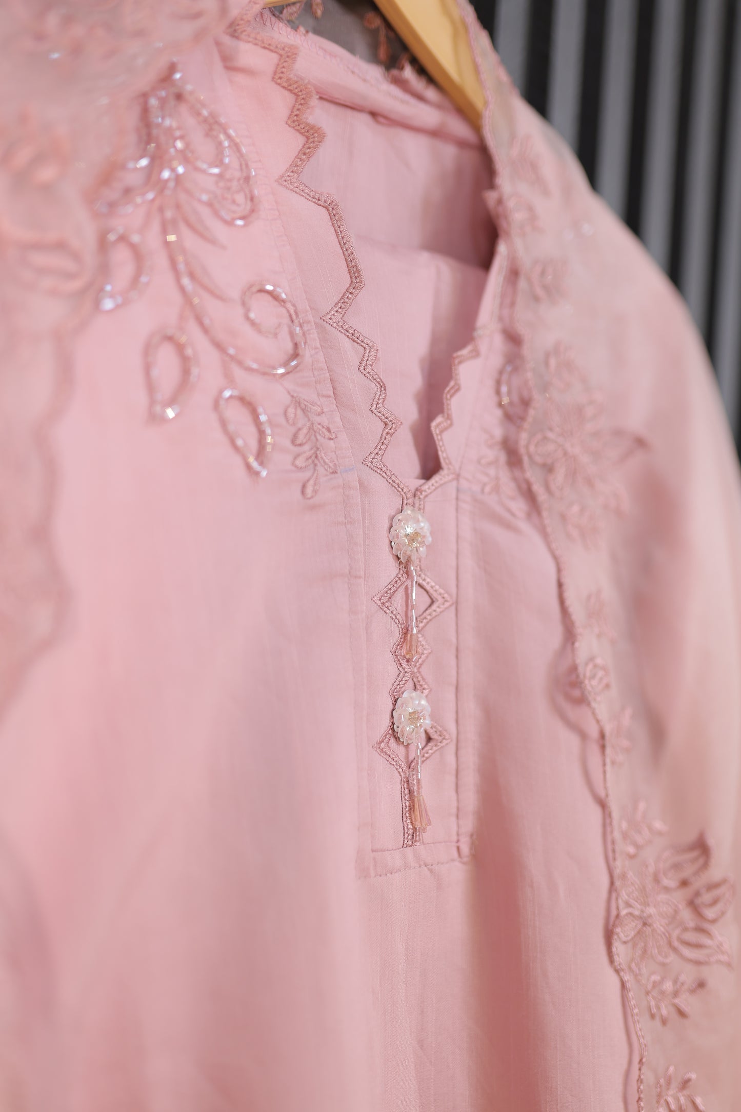 Blush Pink Chikankari Kurta Set