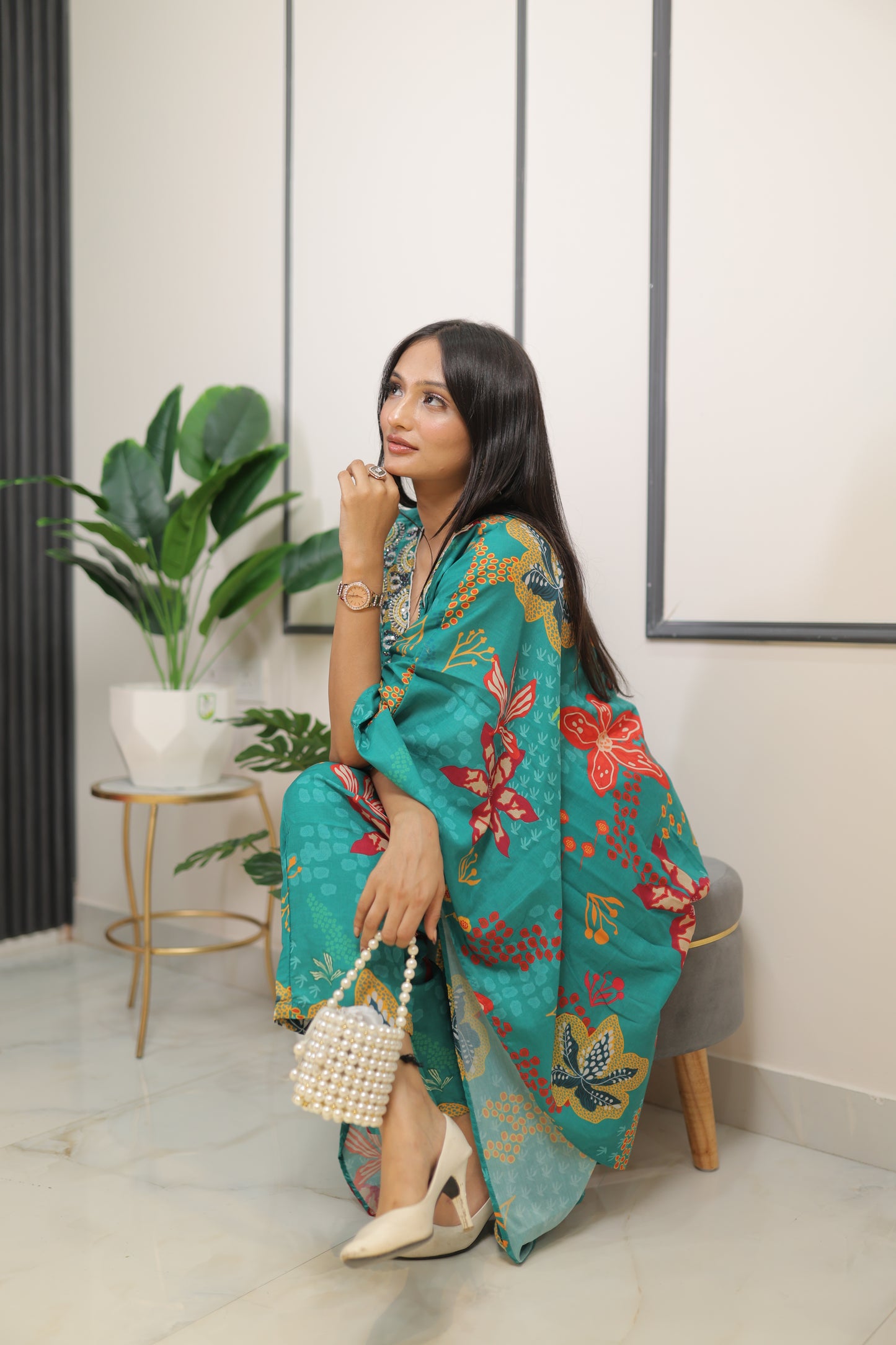 Tropical Breeze Kaftan Set