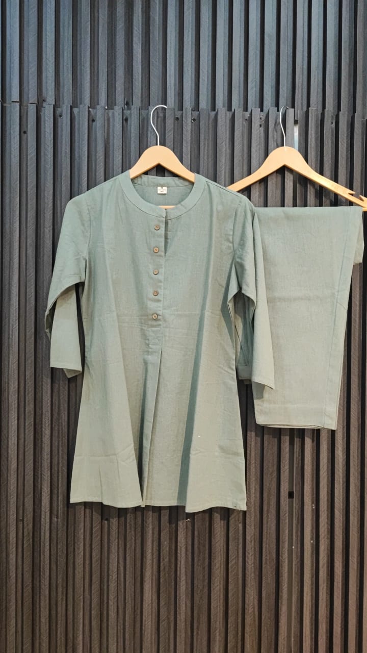 Sage Green Solid Co-ord Set