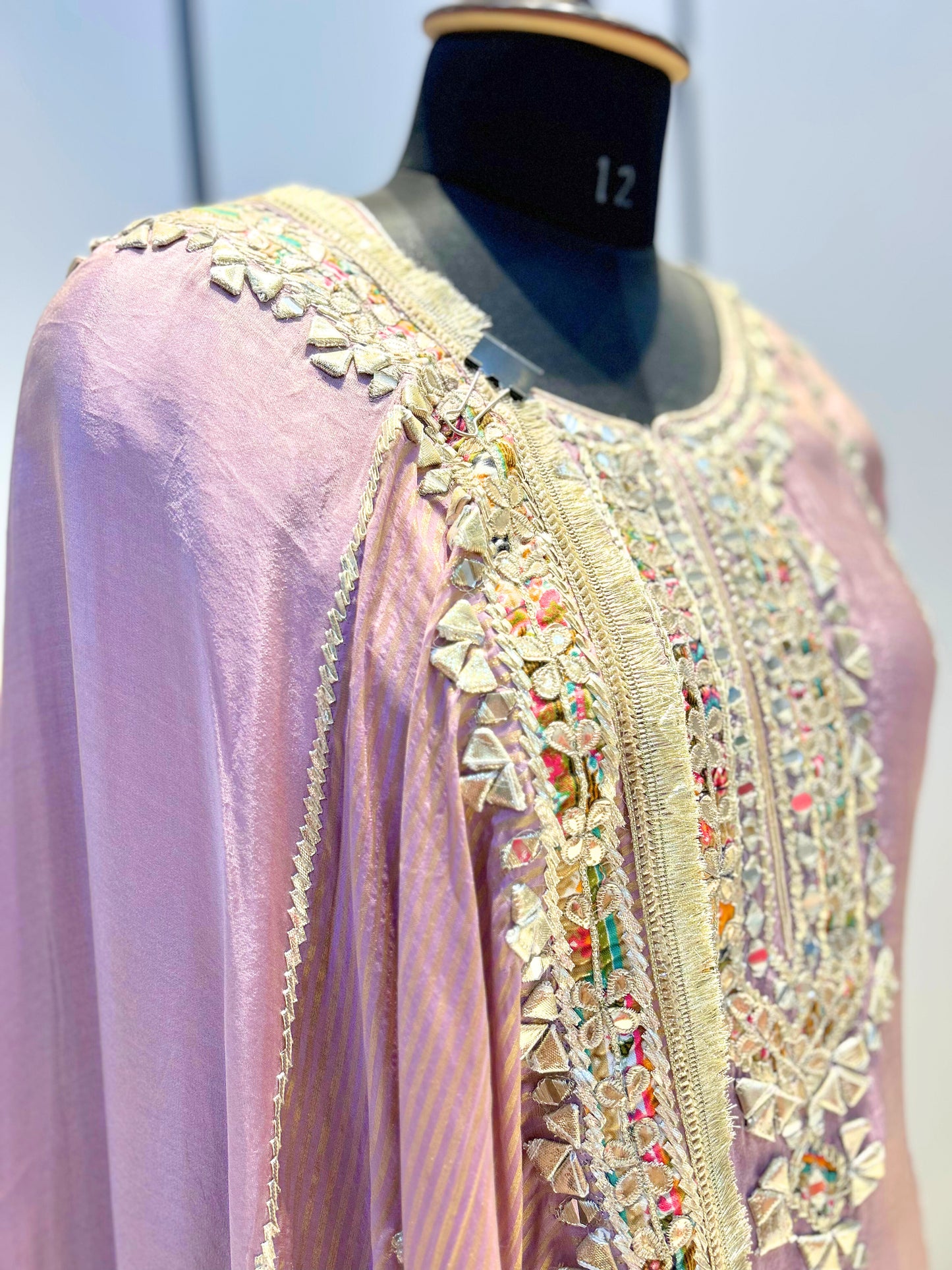 Mauve Embroidered Kurta & Sharara Set