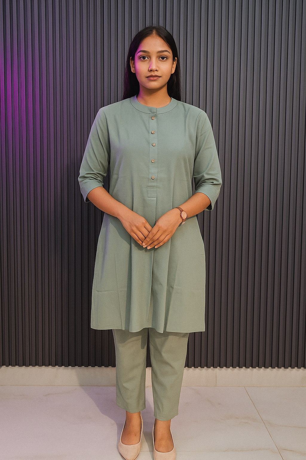 Sage Green Solid Co-ord Set